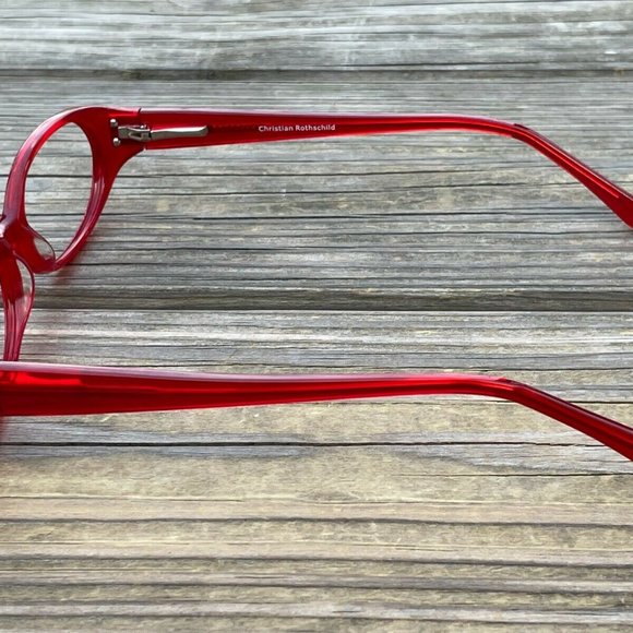 Christian Rothschild Eyeglasses Frame CR 68 Red Glasses Frame 53[]15 135 - Picture 12 of 12